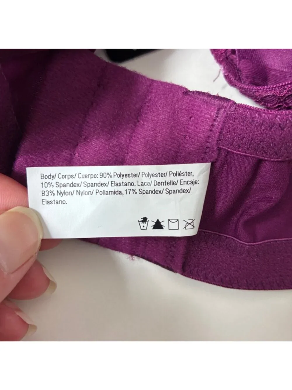 NEW Maidenform Push Up Plunge Bra 38DD Fuchsia Wireless Lace Convertible Straps